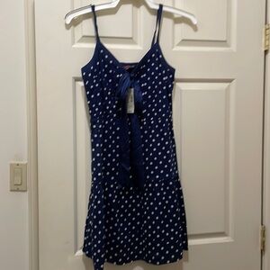 American eagle outfitters blue white polka dot sundress (sz 0)